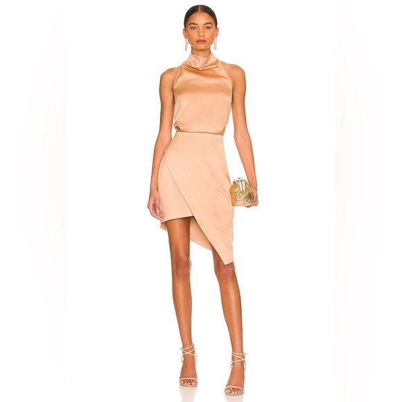 REVOLVE ELLIATT Halter MIDI Camo Dress in Camel - Picture 2 of 7